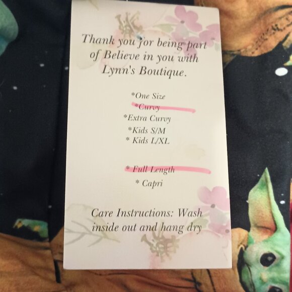 NWT ~ Curvy/Plus Size Star Wars The Child, Gorgu, Leggings - Picture 5 of 5